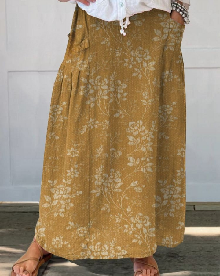 Emery - Vintage Floral Pocket Skirt