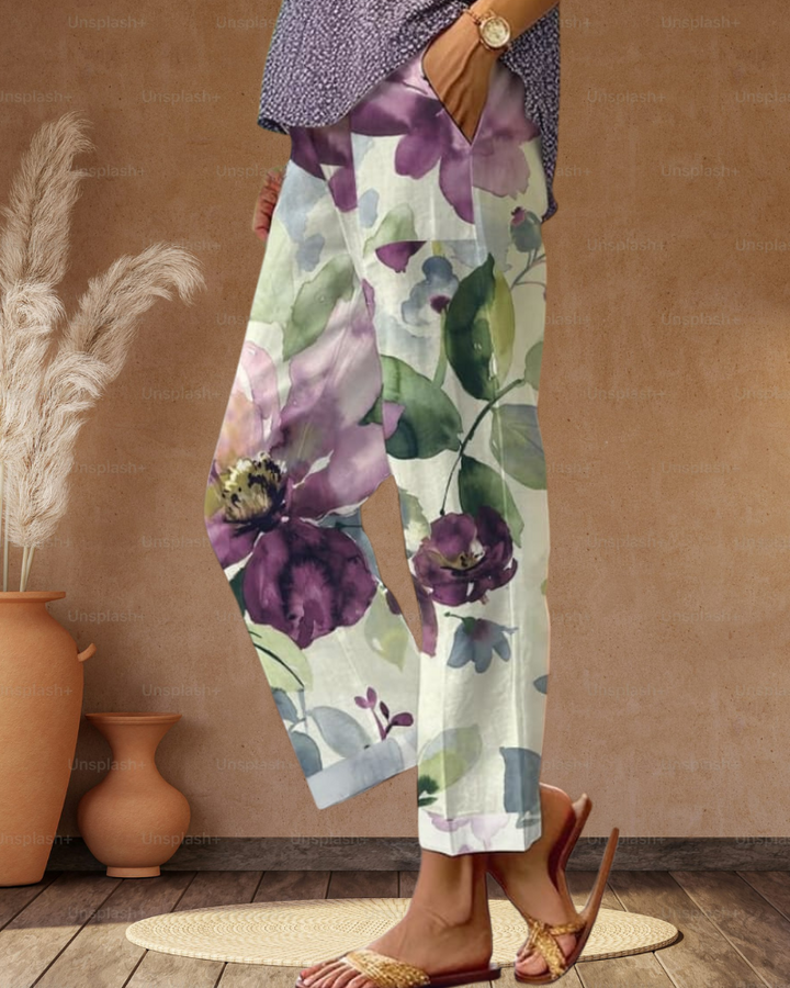 Bree - Floral Capri Pants