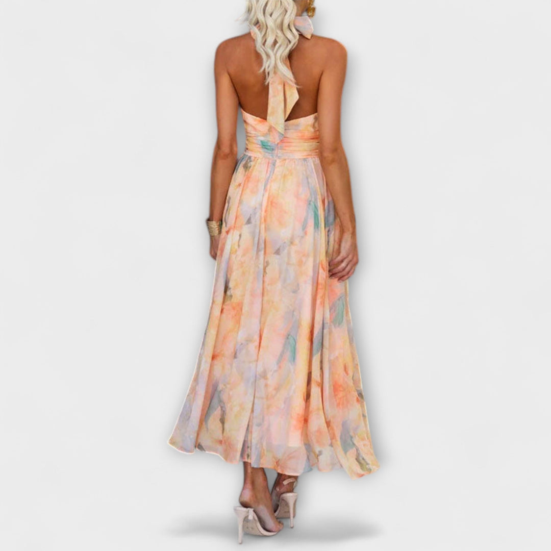 Cecille – Flowy Halter-Neck Dress