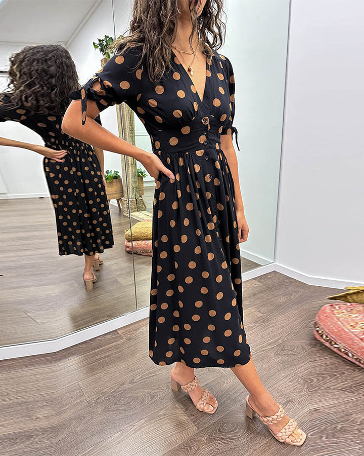 Eveline – Playful Elegance Polka Dress