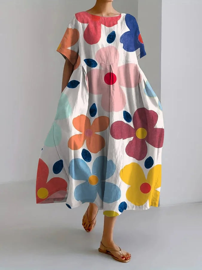 Florence - Botanical Floral Print Dress