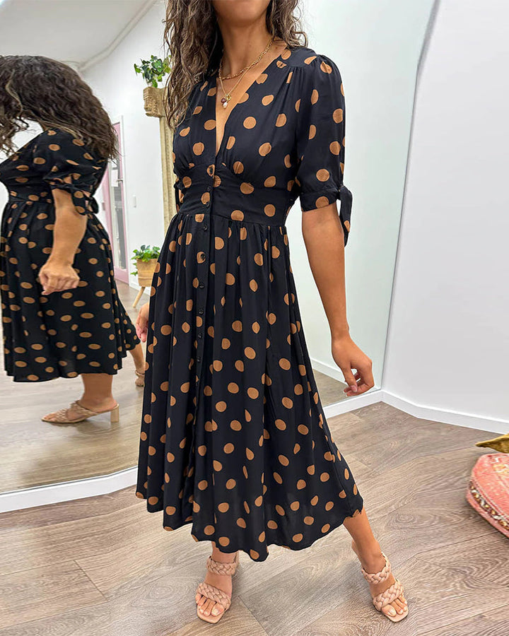 Eveline – Playful Elegance Polka Dress