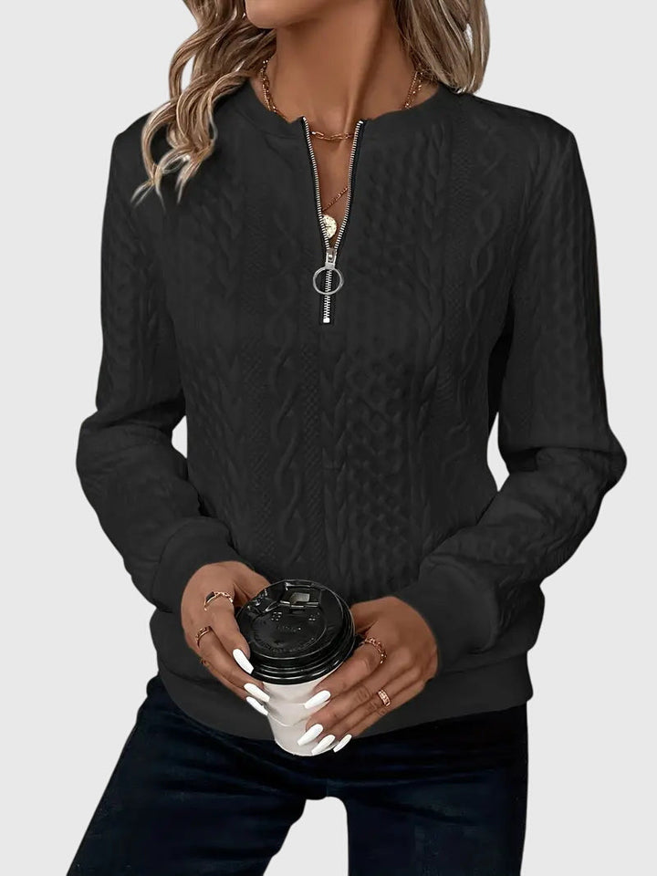 Cathie – Luxe Zip Sweater
