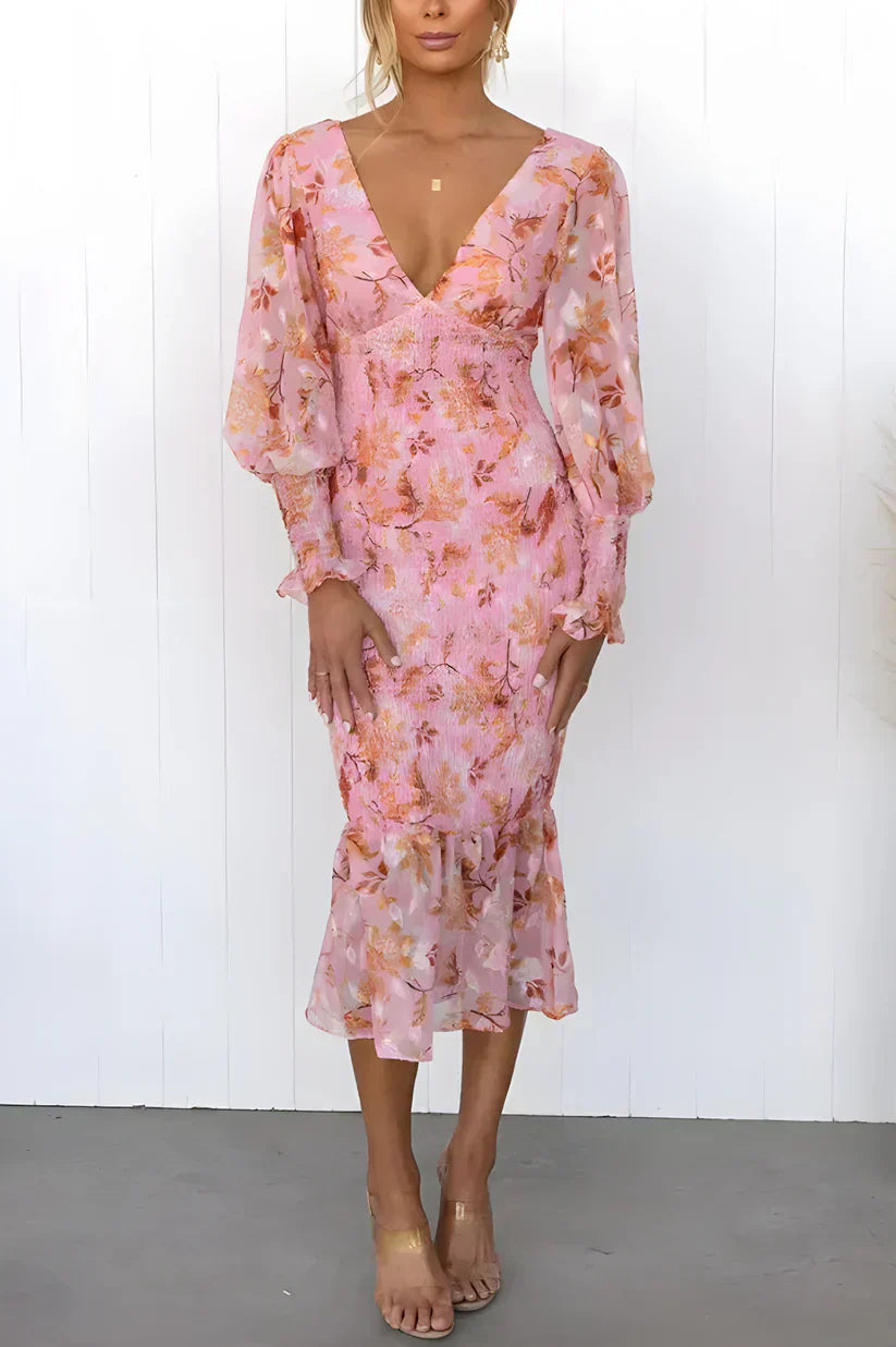 Roxy - Elegant Floral Charm Dress