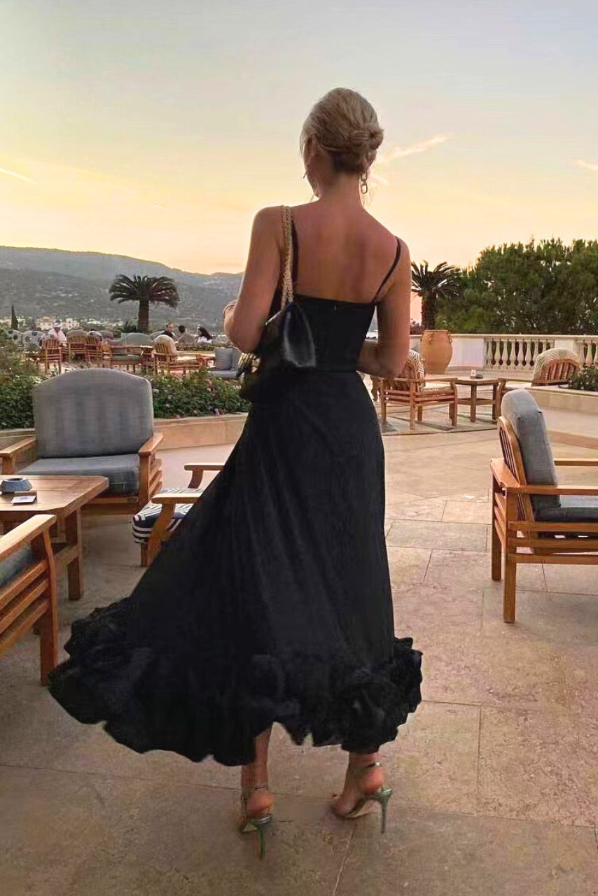 Annika - Elegant Ruffle Swing Dress