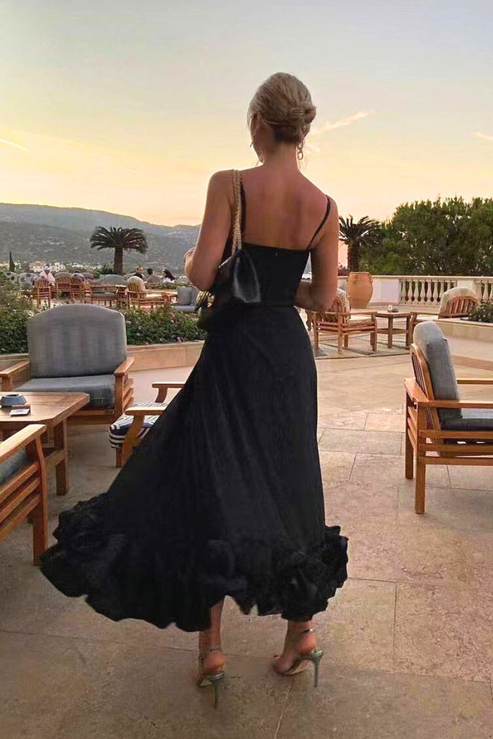 Annika - Elegant Ruffle Swing Dress