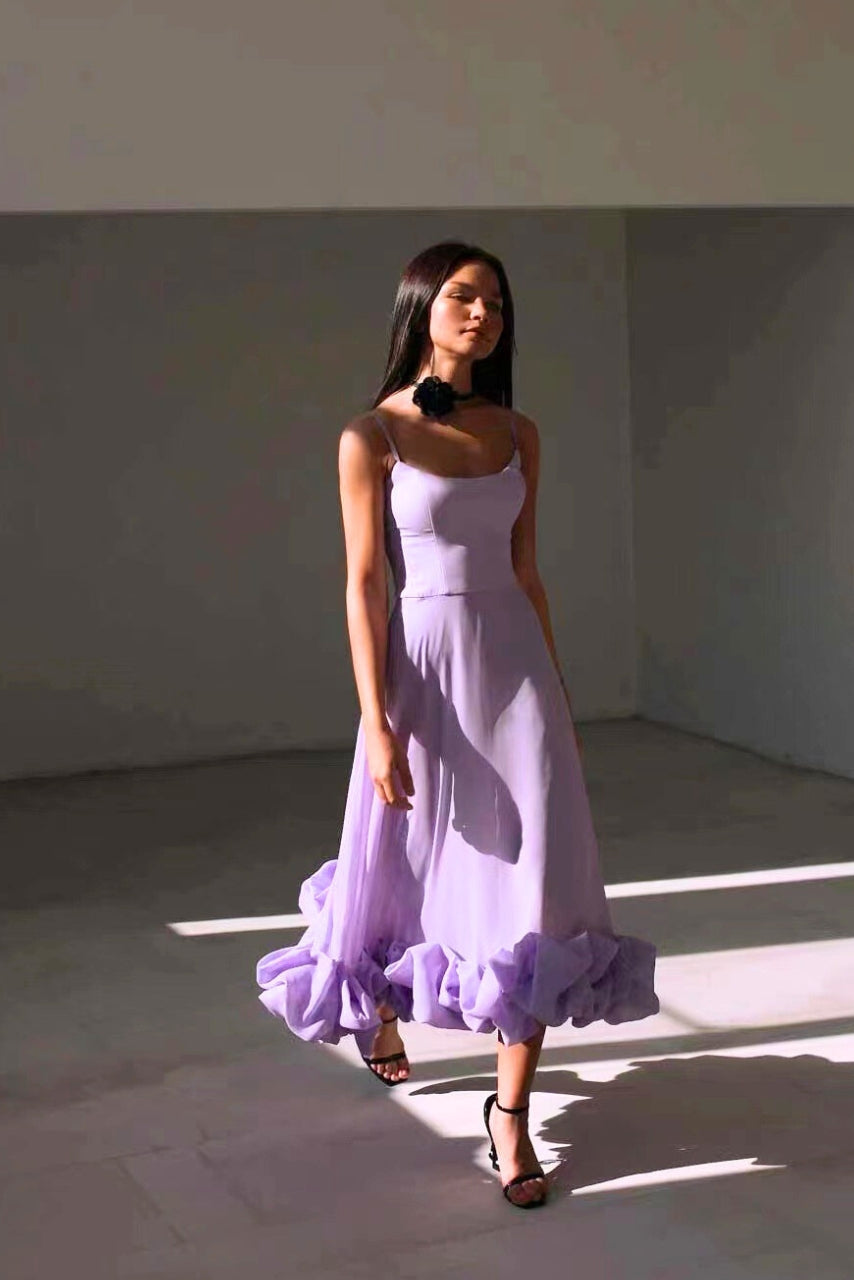 Annika - Elegant Ruffle Swing Dress