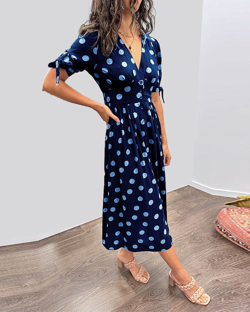 Eveline – Playful Elegance Polka Dress