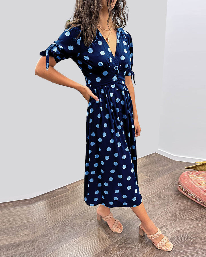 Eveline – Playful Elegance Polka Dress