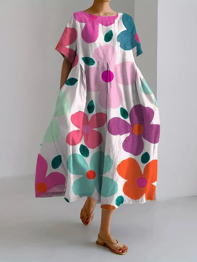 Florence - Botanical Floral Print Dress