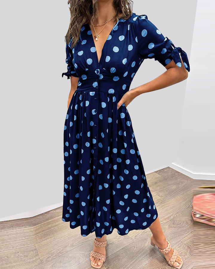 Eveline – Playful Elegance Polka Dress