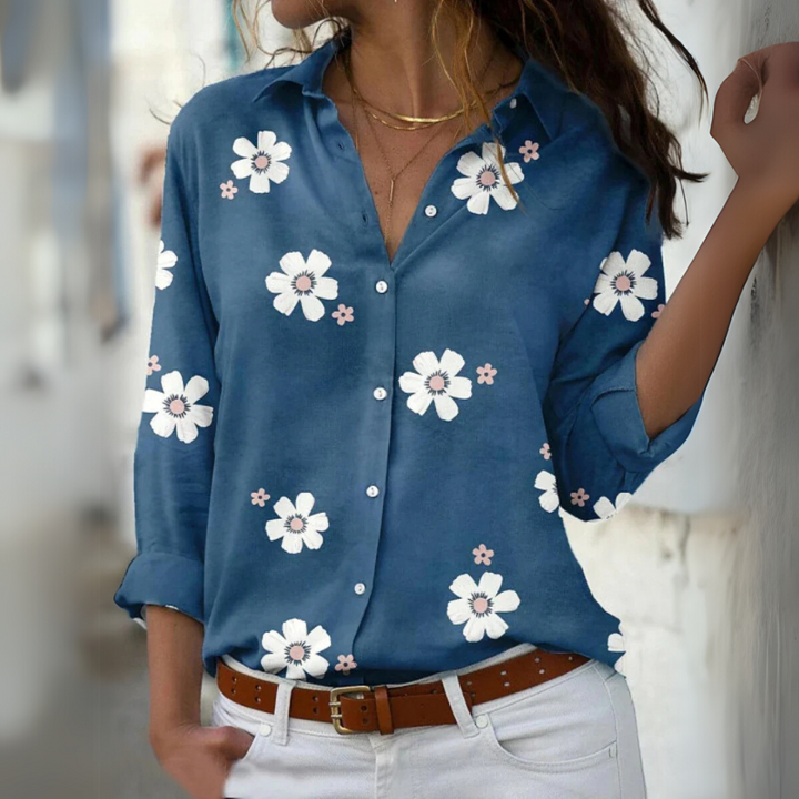Isabella – Elegant Floral Blouse