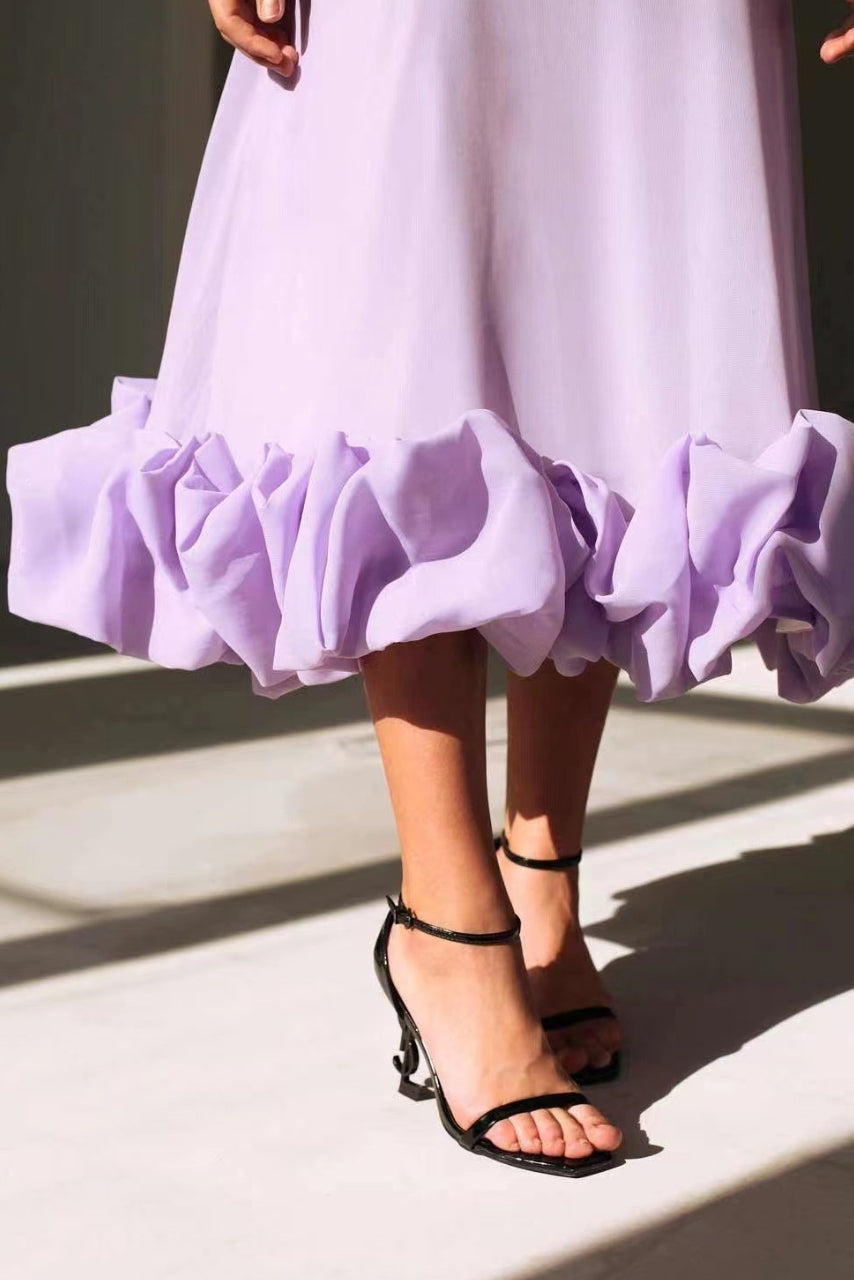 Annika - Elegant Ruffle Swing Dress