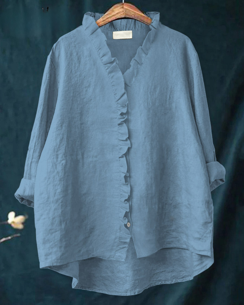 Charlotte - Effortless Comfort Ruffle Shirt