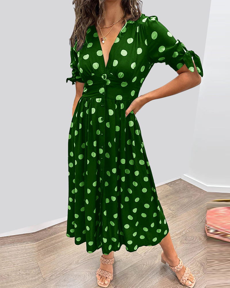 Eveline – Playful Elegance Polka Dress