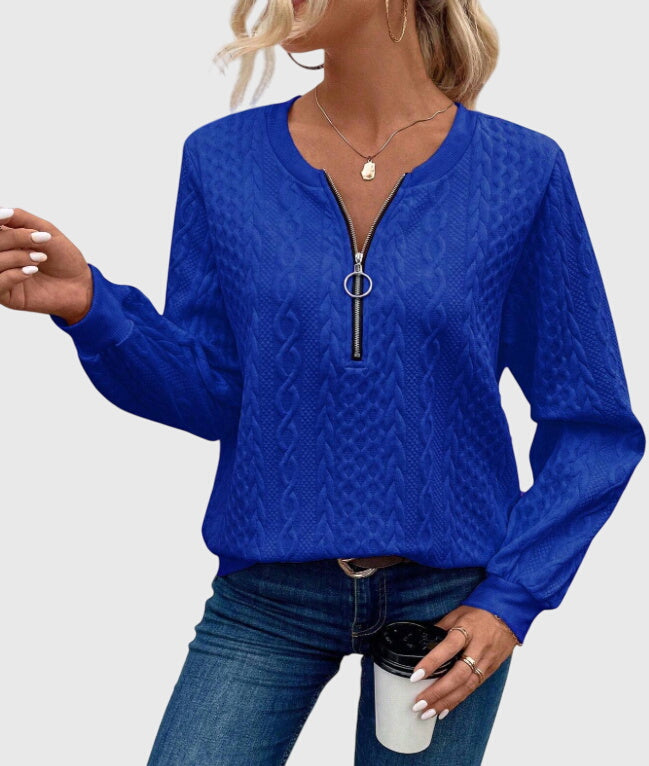 Cathie – Luxe Zip Sweater