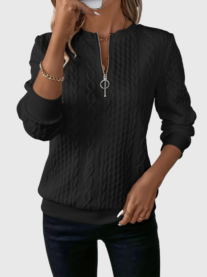 Cathie – Luxe Zip Sweater