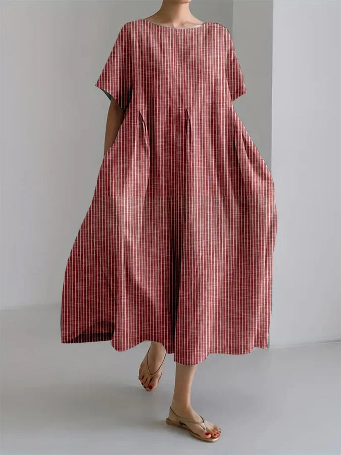 Eleanor - Retro Stripes Loose Dress