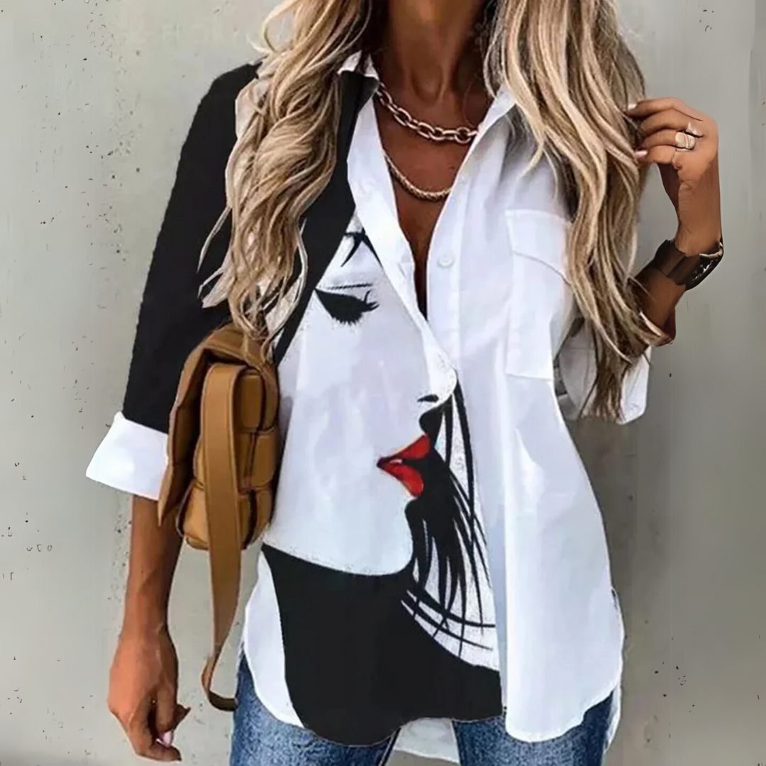Elexa - Chic Contrast Blouse