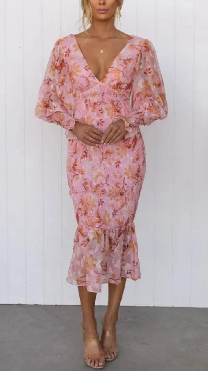 Roxy - Elegant Floral Charm Dress