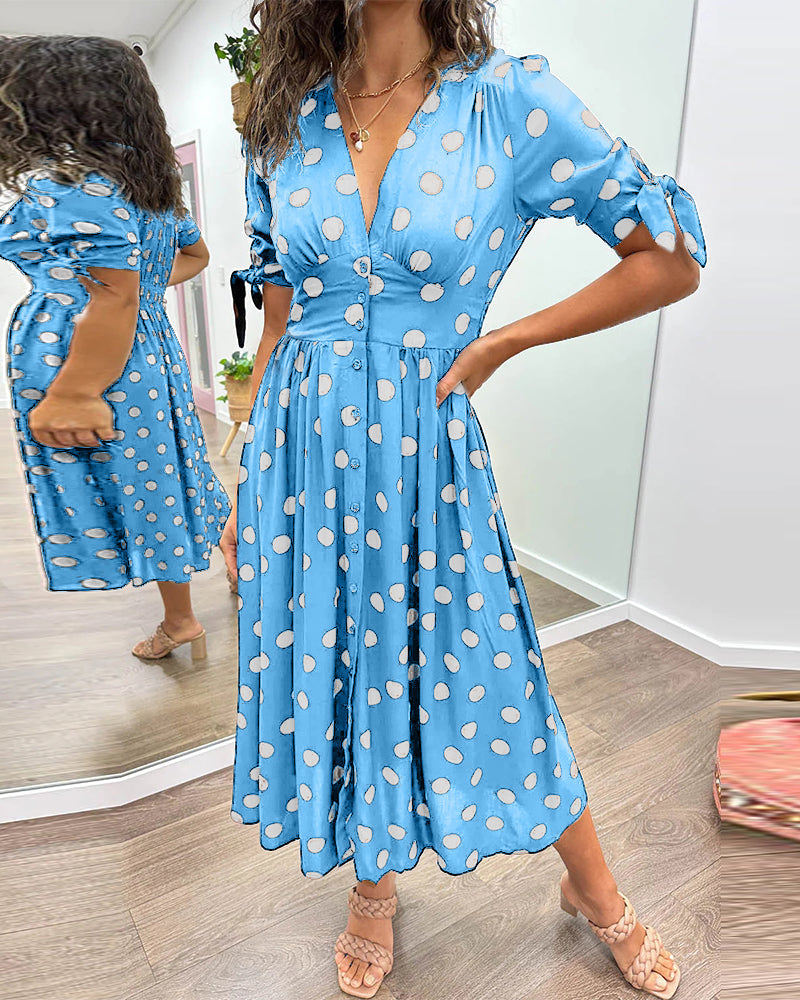 Eveline – Playful Elegance Polka Dress