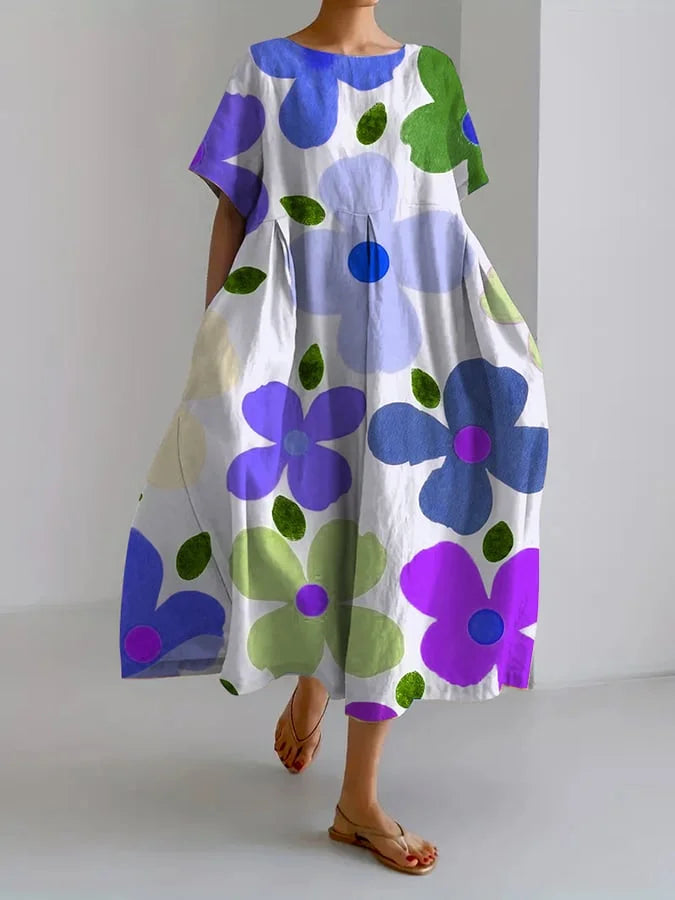 Florence - Botanical Floral Print Dress