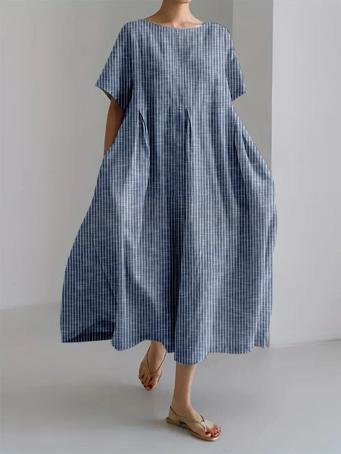 Eleanor - Retro Stripes Loose Dress