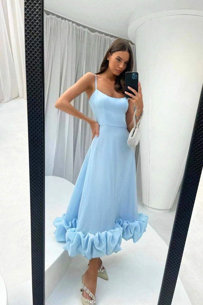 Annika - Elegant Ruffle Swing Dress