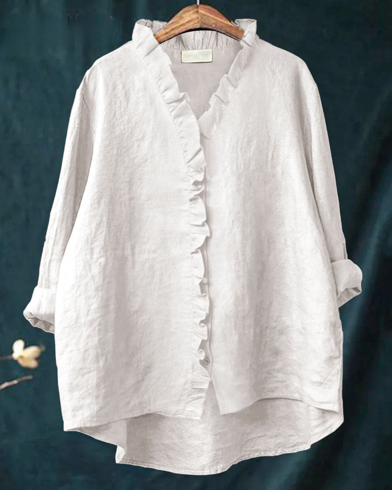 Charlotte - Effortless Comfort Ruffle Shirt