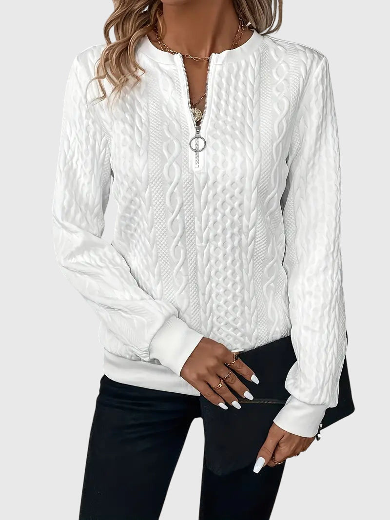 Cathie – Luxe Zip Sweater