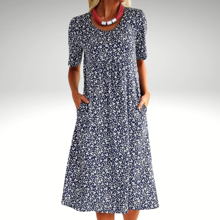 Arabella - Floral Elegance Midi Dress
