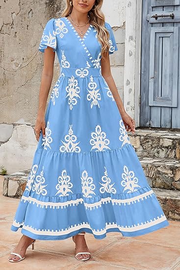 Azalea - Boho Floral Tiered Maxi Dress