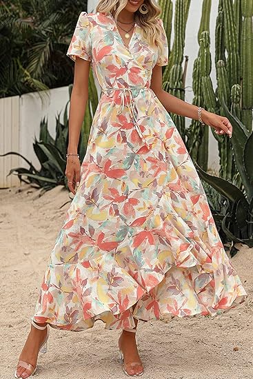 Solène - Tropical Whirl Midi Dress