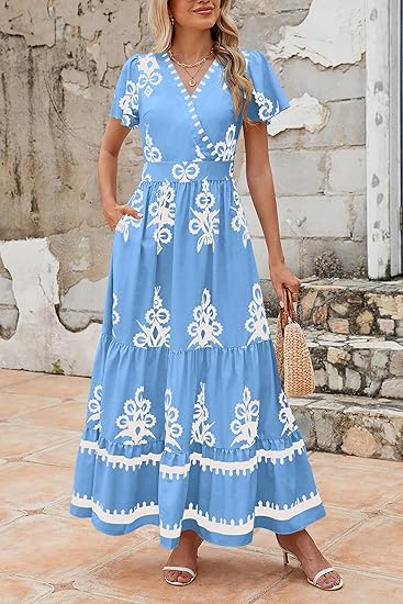 Azalea - Boho Floral Tiered Maxi Dress