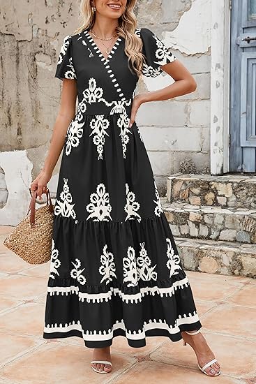 Azalea - Boho Floral Tiered Maxi Dress