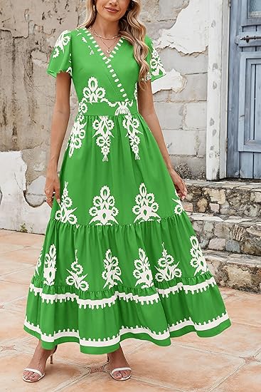 Azalea - Boho Floral Tiered Maxi Dress
