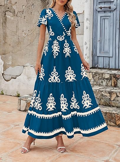 Azalea - Boho Floral Tiered Maxi Dress