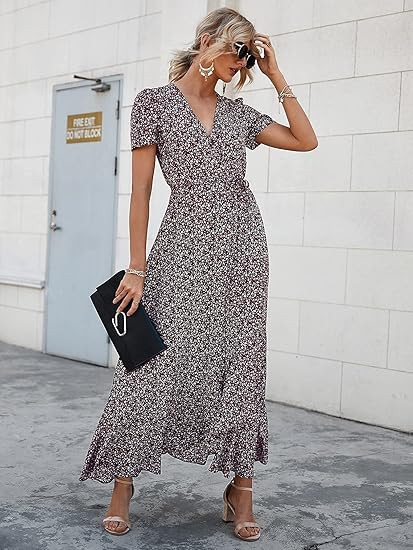 Solène - Tropical Whirl Midi Dress