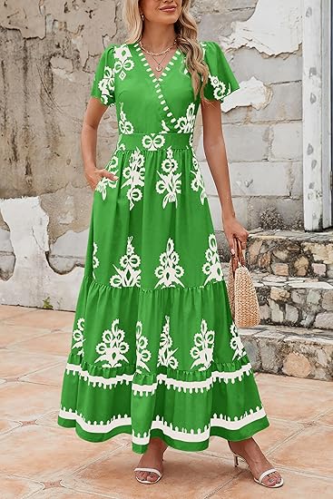 Azalea - Boho Floral Tiered Maxi Dress
