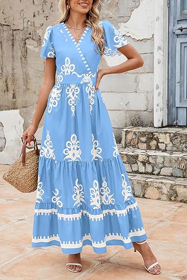 Azalea - Boho Floral Tiered Maxi Dress