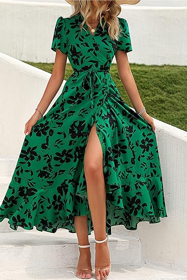 Solène - Tropical Whirl Midi Dress