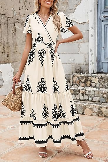 Azalea - Boho Floral Tiered Maxi Dress