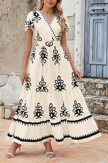 Azalea - Boho Floral Tiered Maxi Dress