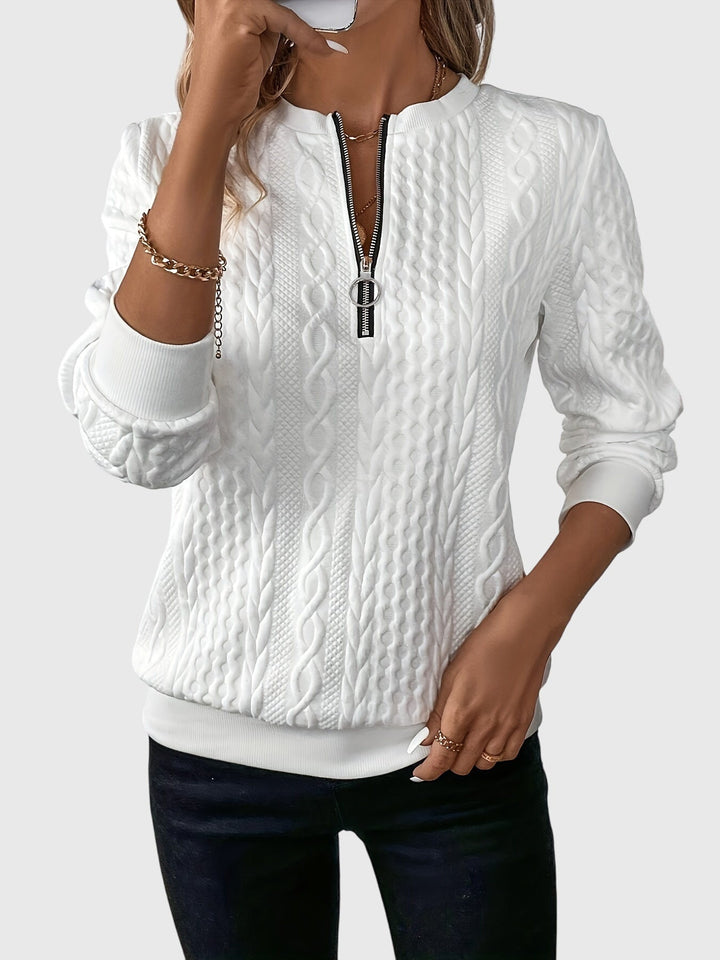 Cathie – Luxe Zip Sweater