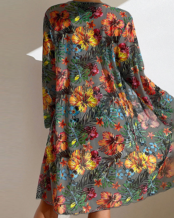 Jazlyn - Vibrant Bloom Bikini & Cover-Up Set