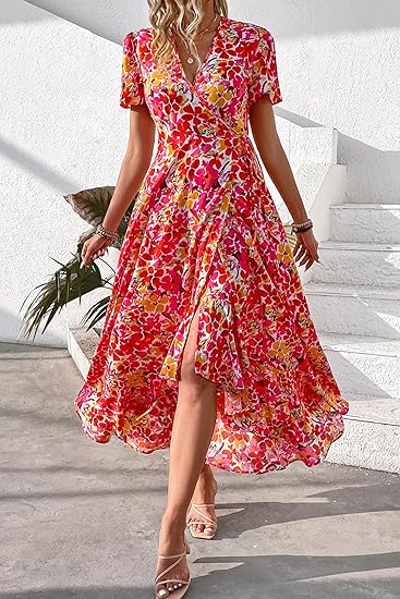 Solène - Tropical Whirl Midi Dress