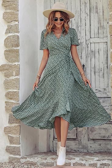 Solène - Tropical Whirl Midi Dress
