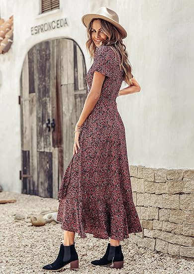 Solène - Tropical Whirl Midi Dress