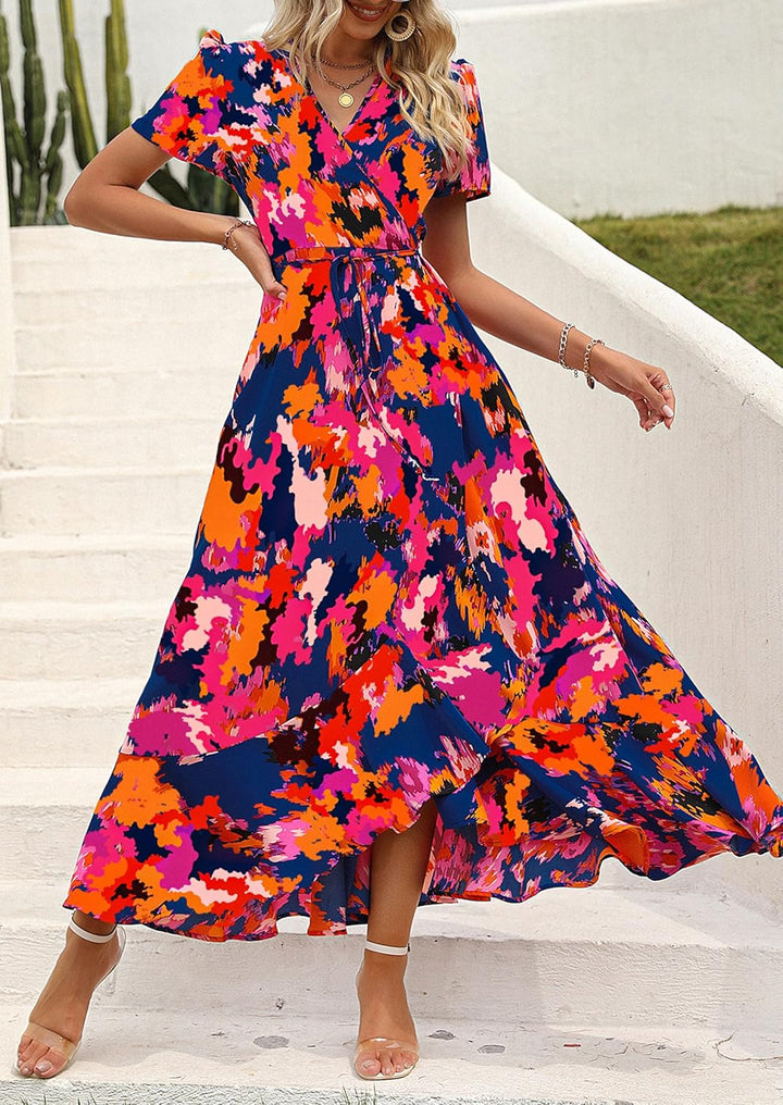 Solène - Tropical Whirl Midi Dress