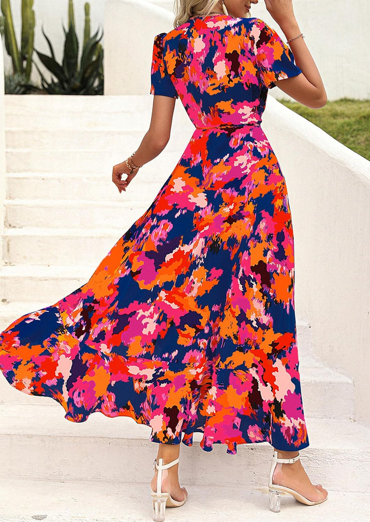 Solène - Tropical Whirl Midi Dress
